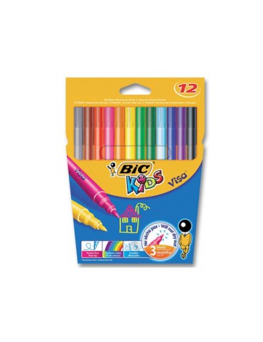 12 feutres colorés à...